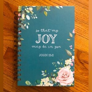 Floral Spiral Journal Notebook - Green and Pink